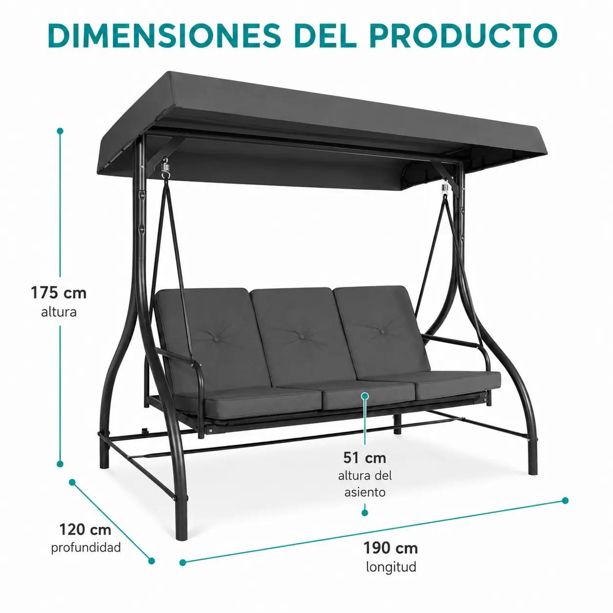 Columpio de jardín Titan Luxe — imagen 7